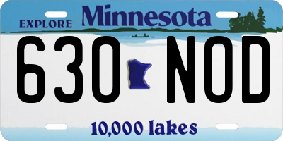 MN license plate 630NOD