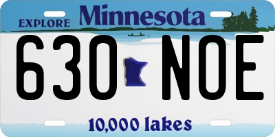 MN license plate 630NOE