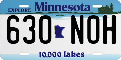 MN license plate 630NOH