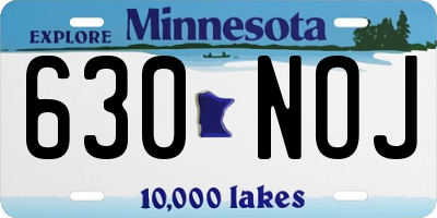 MN license plate 630NOJ