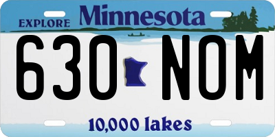 MN license plate 630NOM