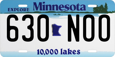 MN license plate 630NOO