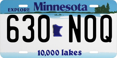 MN license plate 630NOQ