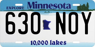 MN license plate 630NOY