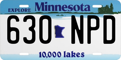 MN license plate 630NPD