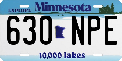 MN license plate 630NPE