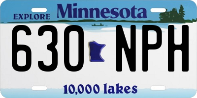 MN license plate 630NPH