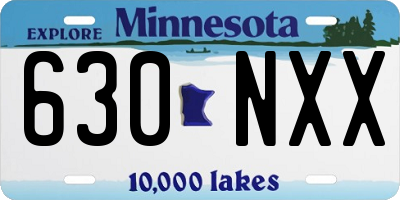 MN license plate 630NXX