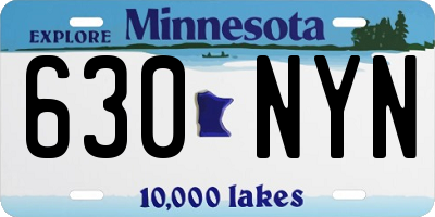 MN license plate 630NYN