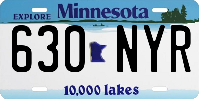 MN license plate 630NYR