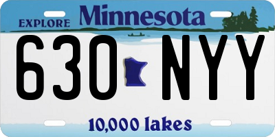 MN license plate 630NYY