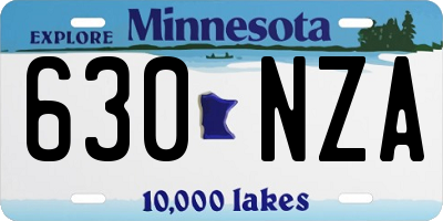 MN license plate 630NZA