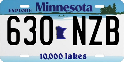 MN license plate 630NZB