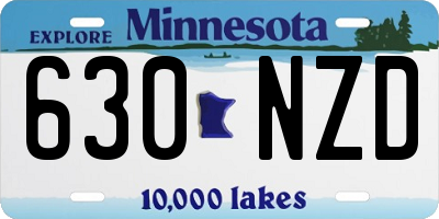 MN license plate 630NZD