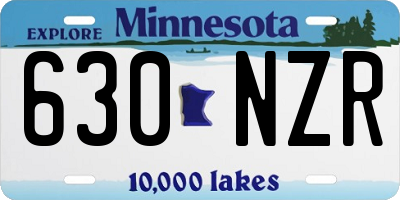 MN license plate 630NZR