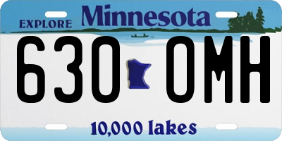 MN license plate 630OMH