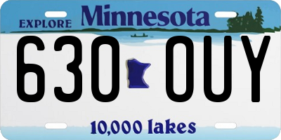 MN license plate 630OUY