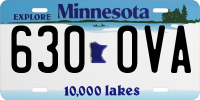 MN license plate 630OVA
