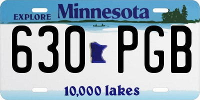 MN license plate 630PGB