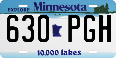 MN license plate 630PGH