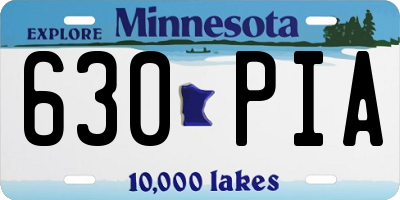 MN license plate 630PIA