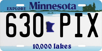 MN license plate 630PIX