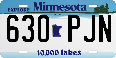 MN license plate 630PJN