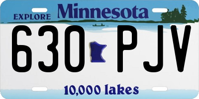 MN license plate 630PJV