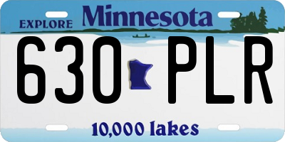 MN license plate 630PLR