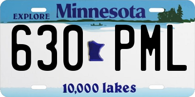 MN license plate 630PML