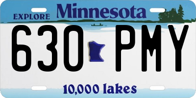 MN license plate 630PMY