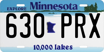MN license plate 630PRX