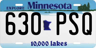 MN license plate 630PSQ