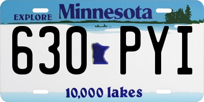 MN license plate 630PYI
