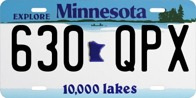 MN license plate 630QPX