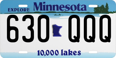 MN license plate 630QQQ