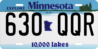 MN license plate 630QQR