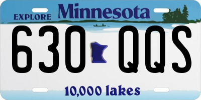 MN license plate 630QQS