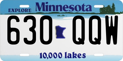 MN license plate 630QQW