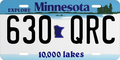 MN license plate 630QRC