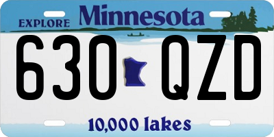 MN license plate 630QZD