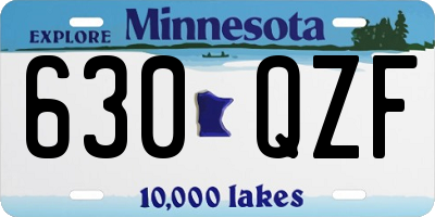 MN license plate 630QZF