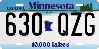 MN license plate 630QZG