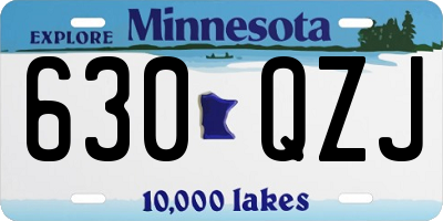 MN license plate 630QZJ