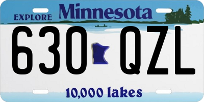MN license plate 630QZL
