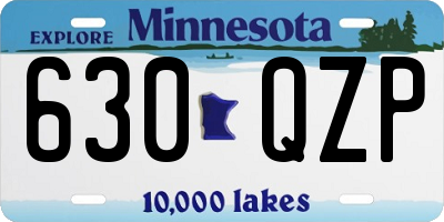 MN license plate 630QZP