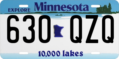 MN license plate 630QZQ