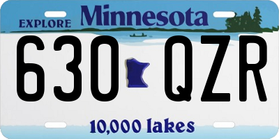 MN license plate 630QZR