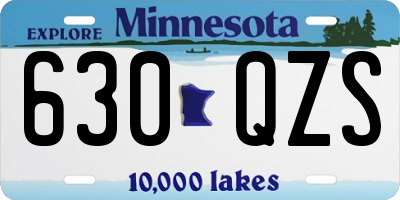 MN license plate 630QZS