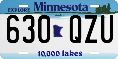 MN license plate 630QZU